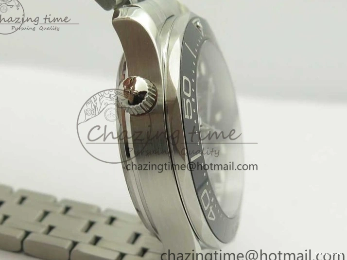 0417 2018 Seamaster Diver 300M OMF Best Edition Black Ceramic Black Dial on SS Bracelet A8800 (Black Balance Wheel) Breathable 7959